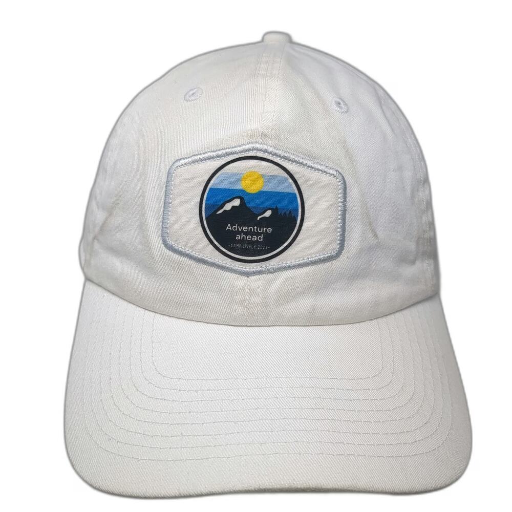 ahead Baseball Cap White One Size Adventure Ahead Patch Camp Lively 2023 Hat